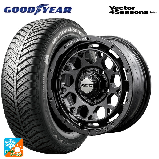 225/45R18 91H グッドイヤー ベクターフォーシーズンズ ハイブリッド レイズ チームデイトナ M9+ スペックm AOJ 18-7.5J 国産車用 オールシーズンタイヤホイール4本セット|タイヤホイール専門店コニシタイヤ
