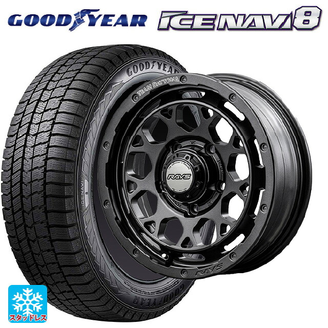 2025年製 205/65R16 95Q グッドイヤー アイスナビ8 レイズ チームデイトナ M9+ スペックm AOJ 16-7J 国産車用 スタッドレスタイヤホイール4本セット