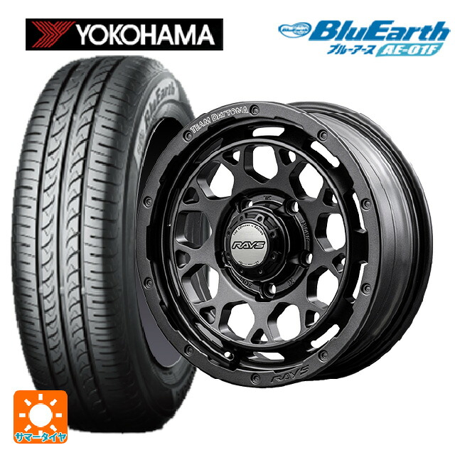 195/60R16 89H ヨコハマ ブルーアース AE01F レイズ チームデイトナ M9+ スペックm AOJ 16-7J 国産車用 サマータイヤホイール4本セット
