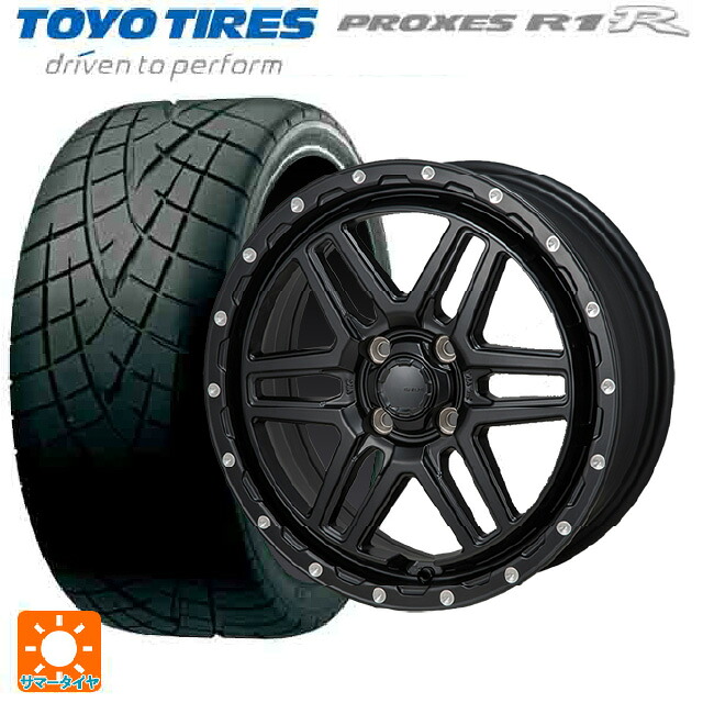 225/50R16 92V トーヨー プロクセス R1R ジャパン三陽 ハイブロック エルデ Satin Black/Milling 16-6J 国産車用 サマータイヤホイール4本セット
