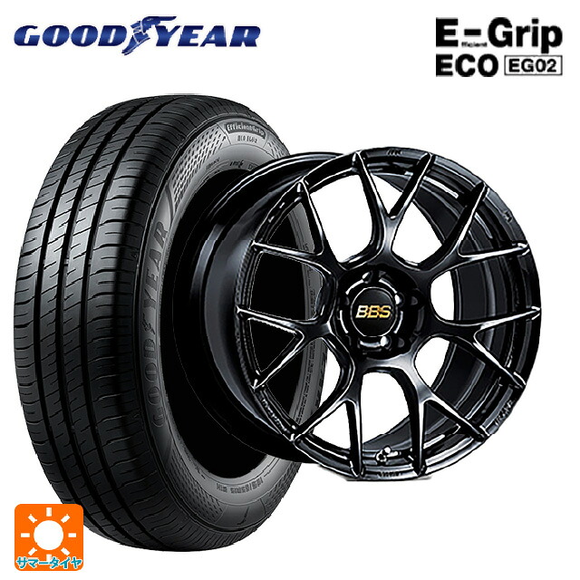 スバル レヴォーグ(VN系)用 225/45R18 95W XL グッドイヤー エフィシェントグリップ エコ EG02 BBS RE-V7 BK 新品サマータイヤホイール 4本セット｜タイヤホイール専門店コニシタイヤ