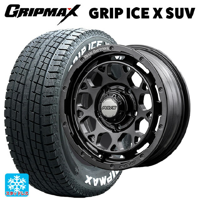 215/70R16 100Q グリップマックス グリップアイスX SUV ホワイトレター # レイズ チームデイトナ M9+ スペックm AOJ 16-7J 国産車用 スタッドレスタイヤホイール4本セット