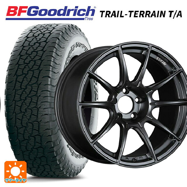 245/65R17 111T XL BFグッドリッチ トレイルテレーン T/A ホワイトレター 正規品 タナベ SSR GT X01 フラットブラック 17-7J 国産車用 サマータイヤホイール4本セット