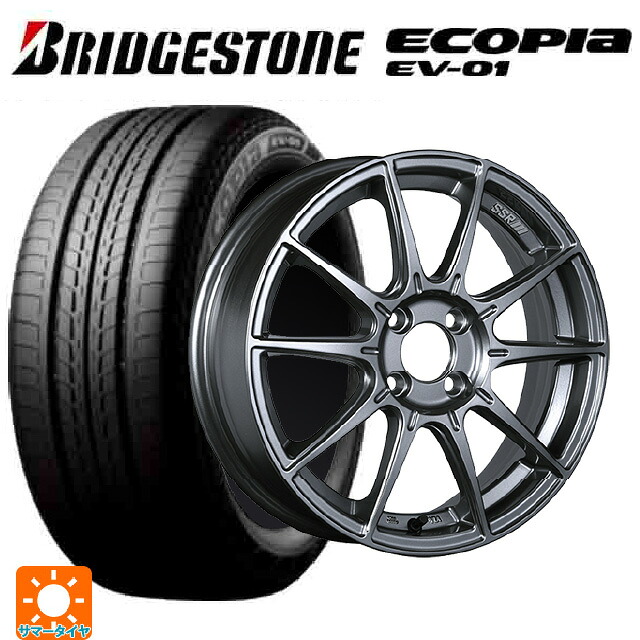 215/50R17 91V ブリヂストン エコピア EV-01 正規品 タナベ SSR GT X01 ダークシルバー 17-7J 国産車用 サマータイヤホイール4本セット|タイヤホイール専門店コニシタイヤ