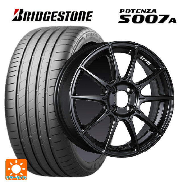 225/55R17 101Y XL ブリヂストン ポテンザ S007A 正規品 タナベ SSR GT X01 フラットブラック 17-7J 国産車用 サマータイヤホイール4本セット