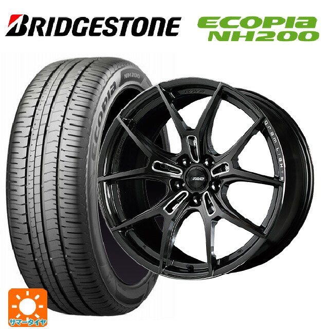 スバル レヴォーグ(VN系)用 225/45R18 95W XL ブリヂストン エコピア NH200 正規品 レイズ グラムライツ 57エフエックスズィー AAC 新品サマータイヤホイール 4本セット
