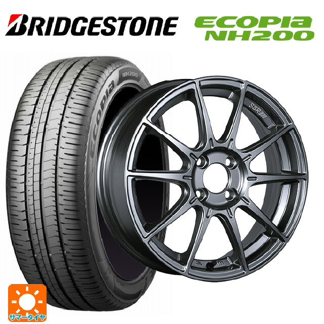 225/45R17 94W XL ブリヂストン エコピア NH200 正規品 タナベ SSR GT X01 ダークシルバー 17-7J 国産車用 サマータイヤホイール4本セット|タイヤホイール専門店コニシタイヤ