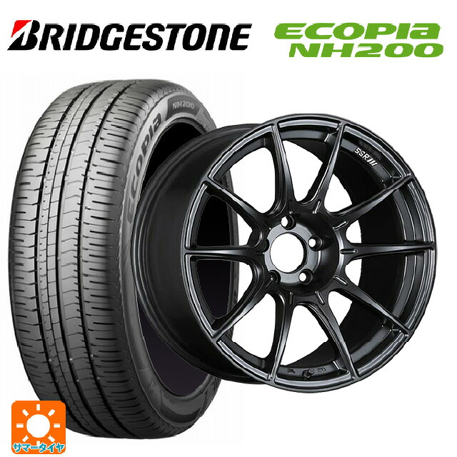 225/45R18 95W XL ブリヂストン エコピア NH200 正規品 タナベ SSR GT X01 フラットブラック 18-7.5J 国産車用 サマータイヤホイール4本セット|タイヤホイール専門店コニシタイヤ