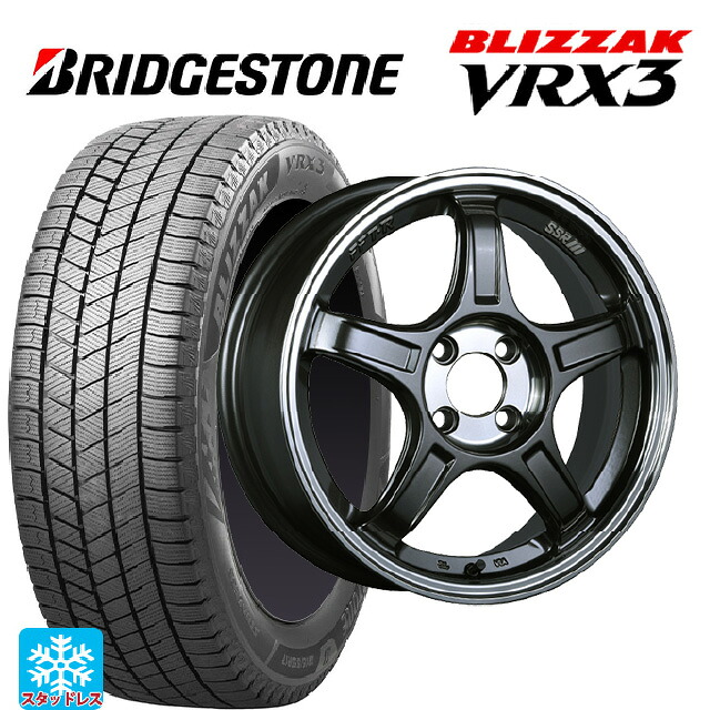 215/45R17 87Q ブリヂストン ブリザック VRX3 正規品 タナベ SSR GT X03 ガンメタ+Sクリア 17-7J 国産車用 スタッドレスタイヤホイール4本セット