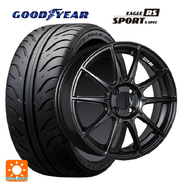 195/55R15 84V グッドイヤー イーグル RS スポーツ S-スペック タナベ SSR GT X01 フラットブラック 15-6J 国産車用 サマータイヤホイール4本セット|タイヤホイール専門店コニシタイヤ