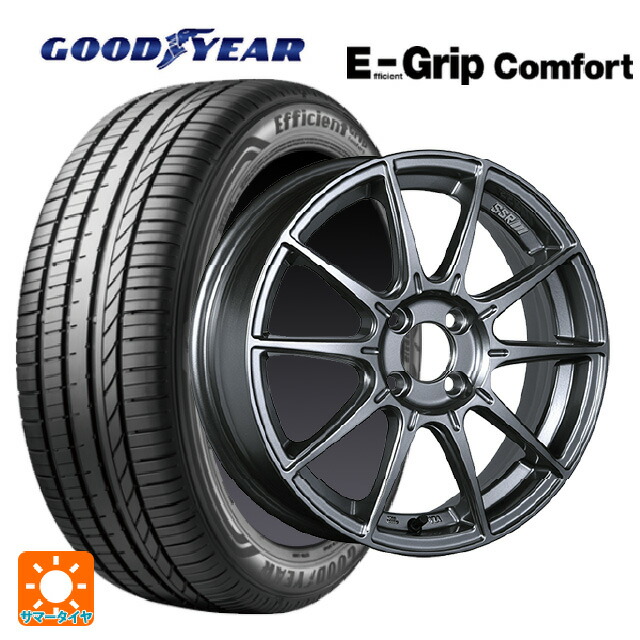 195/45R17 81W グッドイヤー エフィシェントグリップ コンフォート タナベ SSR GT X01 ダークシルバー 17-7J 国産車用 サマータイヤホイール4本セット
