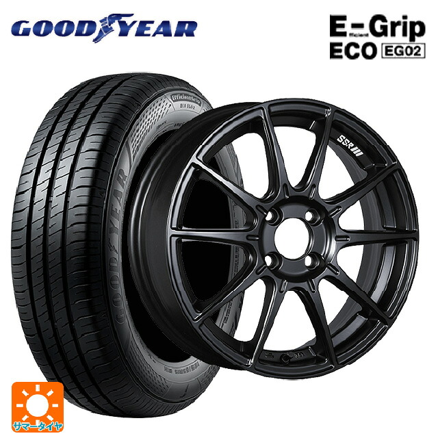185/65R15 88H グッドイヤー エフィシェントグリップ エコ EG02 タナベ SSR GT X01 フラットブラック 15-6J 国産車用 サマータイヤホイール4本セット