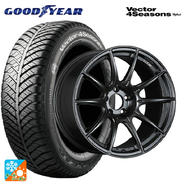 スバル レヴォーグ(VN系)用 225/45R18 91H グッドイヤー ベクターフォーシーズンズ ハイブリッド タナベ SSR GT X01 フラットブラック 新品オールシーズンタイヤホイール 4本セット｜タイヤホイール専門店コニシタイヤ