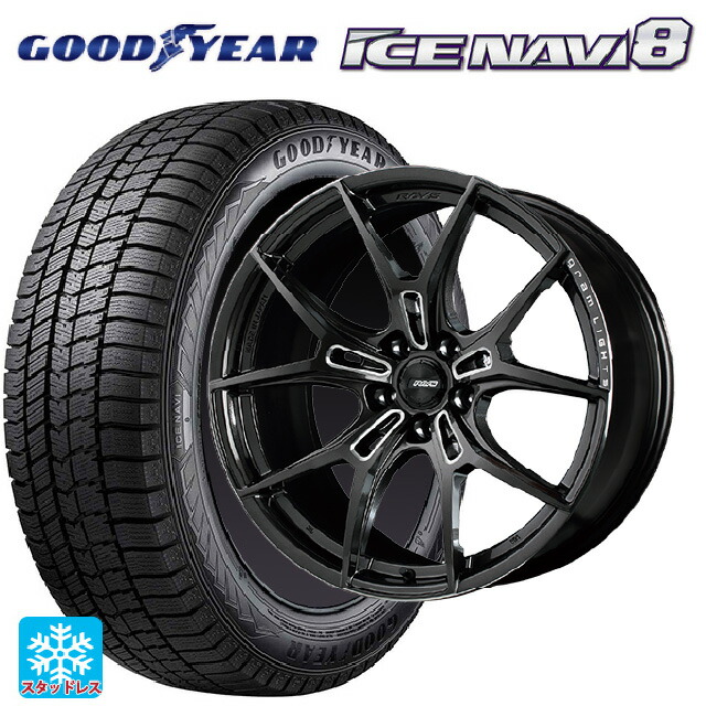 トヨタ プリウス(60系)用 195/50R19 88Q グッドイヤー アイスナビ8 レイズ グラムライツ 57エフエックスズィー AAC 新品スタッドレスタイヤホイール 4本セット