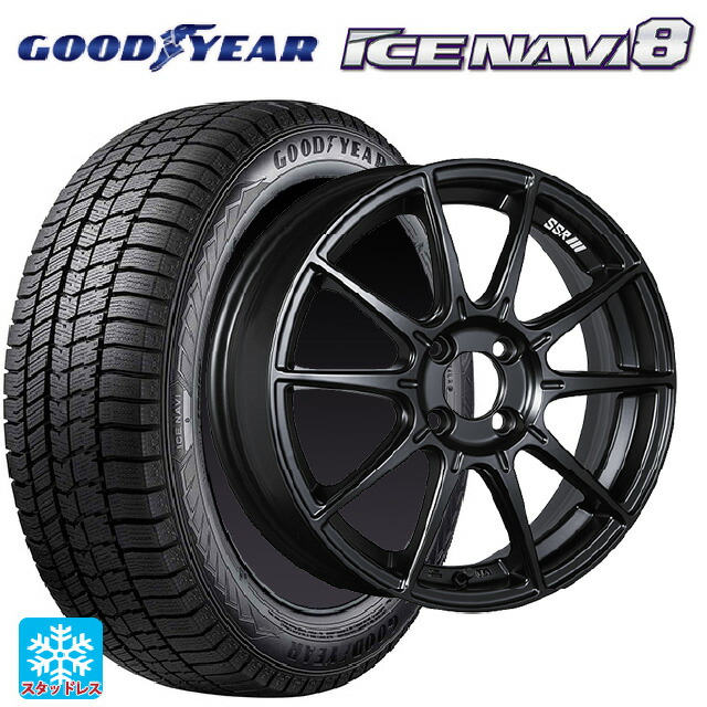 225/60R17 99Q グッドイヤー アイスナビ8 タナベ SSR GT X01 フラットブラック 17-7J 国産車用 スタッドレスタイヤホイール4本セット
