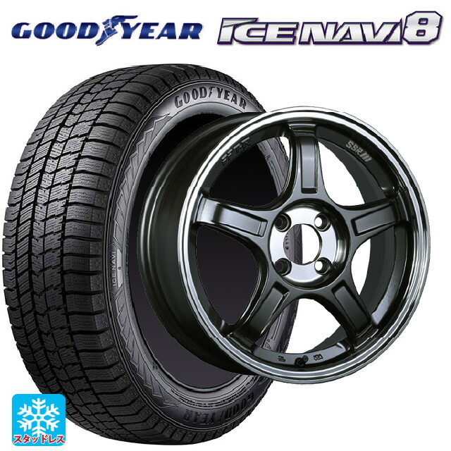 2025年製 185/60R16 86Q グッドイヤー アイスナビ8 タナベ SSR GT X03 ガンメタ+Sクリア 16-6.5J 国産車用 スタッドレスタイヤホイール4本セット
