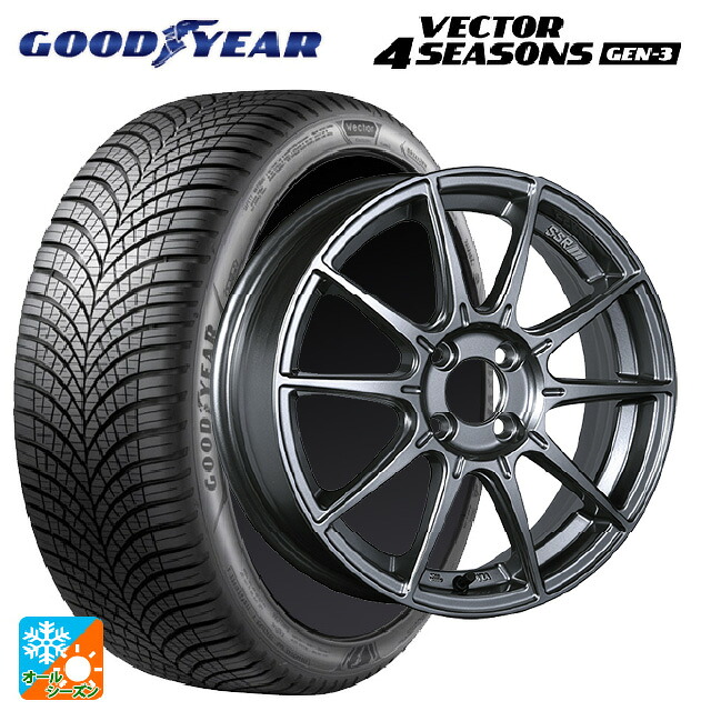 185/65R15 92V XL グッドイヤー ベクター4シーズンズ ジェン3 タナベ SSR GT X01 ダークシルバー 15-6J 国産車用 オールシーズンタイヤホイール4本セット｜タイヤホイール専門店コニシタイヤ
