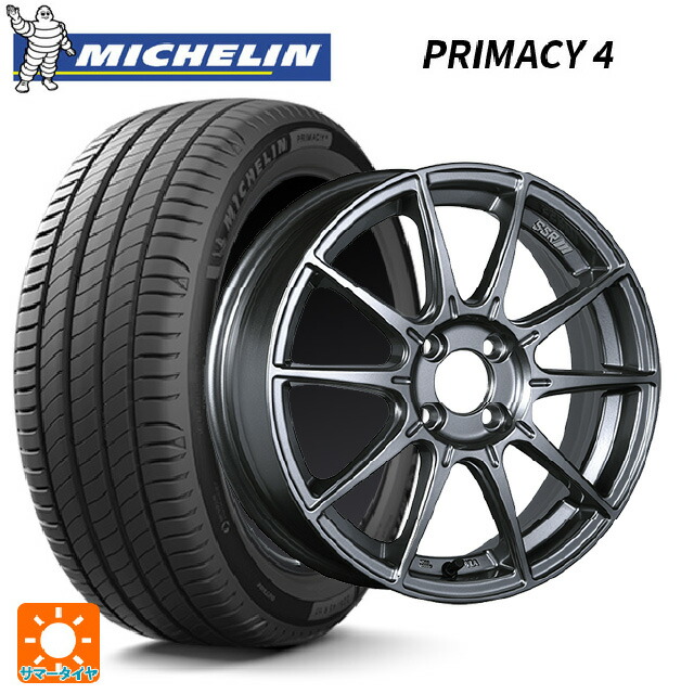 185/60R15 88H XL ミシュラン 正規品 プライマシー4 タナベ SSR GT X01 ダークシルバー 15-6J 国産車用 サマータイヤホイール4本セット