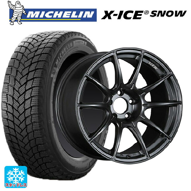 スバル WRX S4(VBH)用 245/40R18 97H XL ミシュラン 正規品 エックスアイス スノー タナベ SSR GT X01 フラットブラック 新品スタッドレスタイヤホイール 4本セット