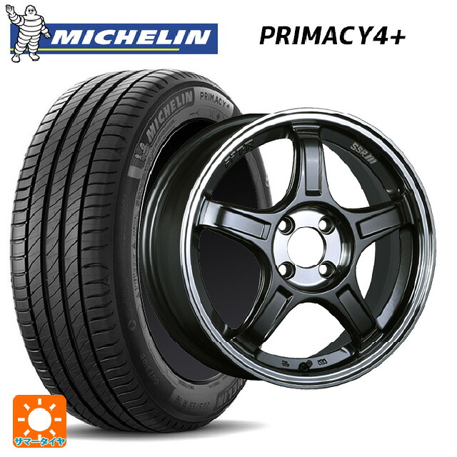 225/50R16 92W ミシュラン プライマシー4＋ 正規品 タナベ SSR GT X03 ガンメタ+Sクリア 16-6.5J 国産車用 サマータイヤホイール4本セット