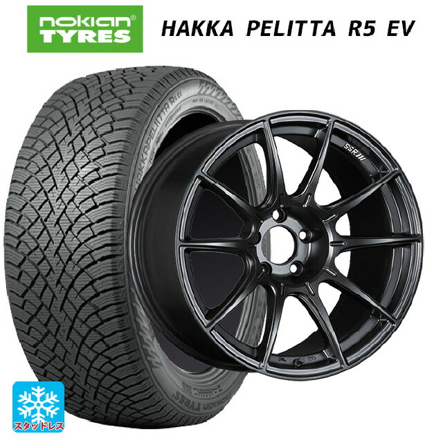 トヨタ bZ4X(11/15系)用 235/60R18 107R XL ノキアン ハッカペリッタR5 EV タナベ SSR GT X01 フラットブラック 新品スタッドレスタイヤホイール 4本セット