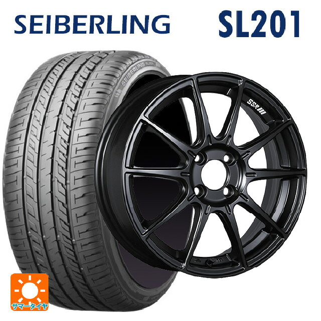 185/55R16 83V セイバーリング セイバーリング SL201(ブリヂストン工場生産） タナベ SSR GT X01 フラットブラック 16-6.5J 国産車用 サマータイヤホイール4本セット