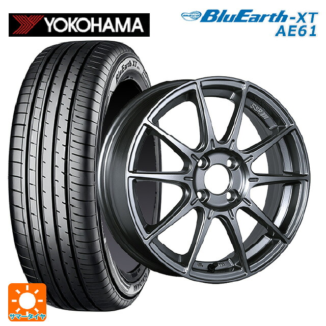 215/60R17 96H ヨコハマ ブルーアースXT AE61 タナベ SSR GT X01 ダークシルバー 17-7J 国産車用 サマータイヤホイール4本セット