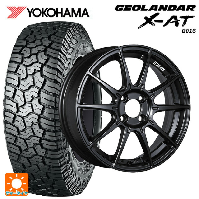 165/65R15 81S ヨコハマ ジオランダー X-AT G016 ブラックレター 正規品 タナベ SSR GT X01 フラットブラック 15-6J 国産車用 サマータイヤホイール4本セット