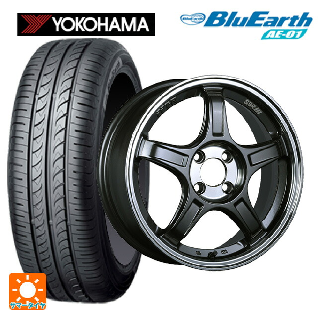 スズキ クロスビー(MND1S系)用 175/60R16 82H ヨコハマ ブルーアース AE01 タナベ SSR GT X03 ガンメタ+Sクリア 新品サマータイヤホイール 4本セット