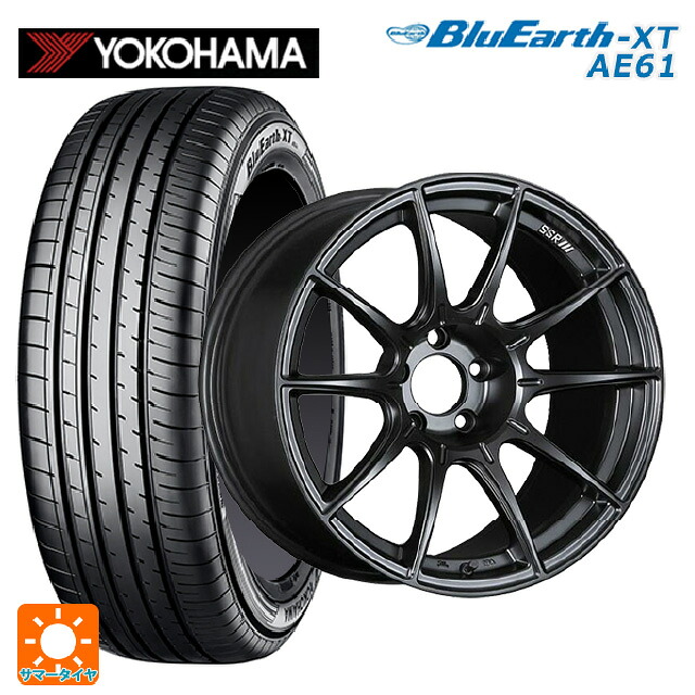 トヨタ プリウス(60系)用 195/60R17 90H ヨコハマ ブルーアースXT AE61 タナベ SSR GT X01 フラットブラック 新品サマータイヤホイール 4本セット