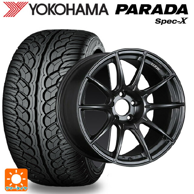 235/60R18 103V ヨコハマ パラダ PA02 タナベ SSR GT X01 フラットブラック 18-8J 国産車用 サマータイヤホイール4本セット
