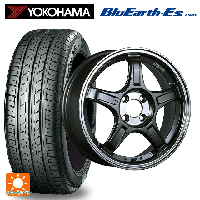 225/60R17 99H ヨコハマ ブルーアースEs ES32 # タナベ SSR GT X03 ガンメタ+Sクリア 17-7J 国産車用 サマータイヤホイール4本セット