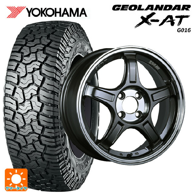 185/60R16 86H ヨコハマ ジオランダー X-AT G016 ブラックレター 正規品 タナベ SSR GT X03 ガンメタ+Sクリア 16-6.5J 国産車用 サマータイヤホイール4本セット