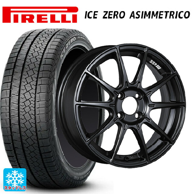 2024年製 215/50R17 95H XL ピレリ アイスゼロ アシンメトリコ 正規品 # タナベ SSR GT X01 フラットブラック 17-7J 国産車用 スタッドレスタイヤホイール4本セット