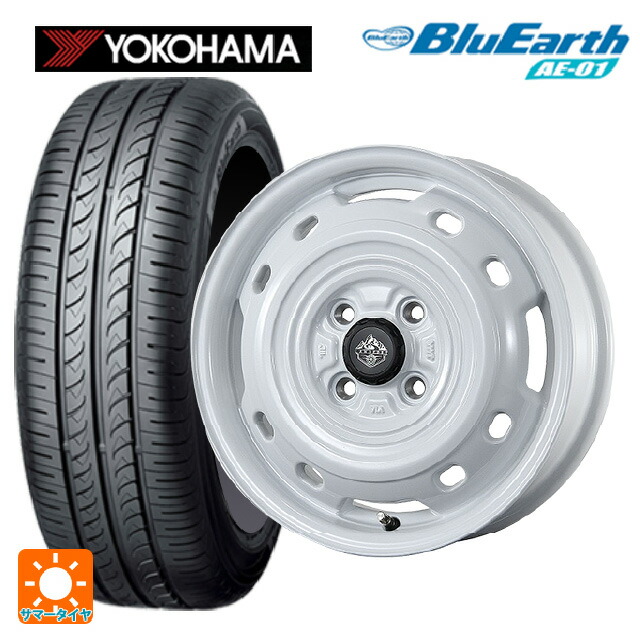 スズキ ハスラー(MR52/92S)用 165/60R15 77H ヨコハマ ブルーアース AE01 トピー ランドフット XFG WH 新品サマータイヤホイール 4本セット