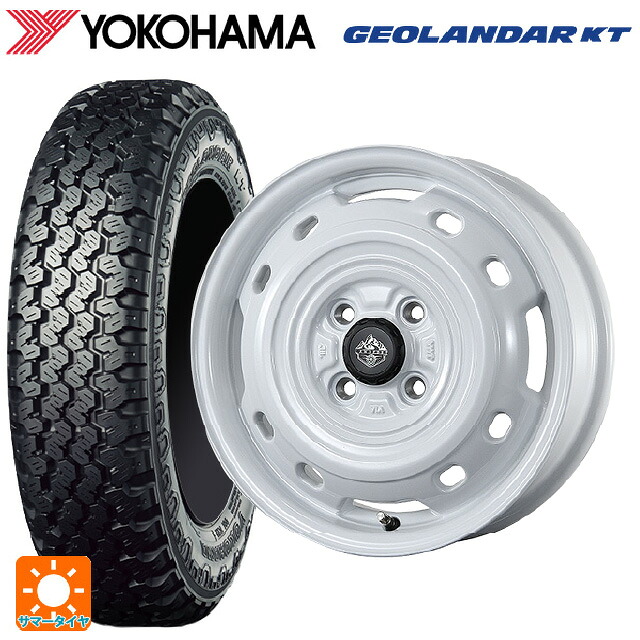 145/80R12 80/78N ヨコハマ ジオランダー KT Y828C 正規品 トピー ランドフット XFG WH 12-3.5J 国産車用 サマータイヤホイール4本セット