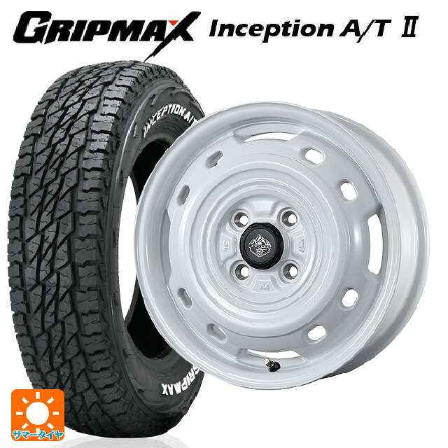 145/80R12 80/78N グリップマックス インセプション A/T2 ホワイトレター トピー ランドフット XFG WH 12-3.5J 国産車用 サマータイヤホイール4本セット