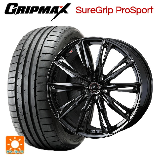 スバル レヴォーグ(VN系)用 245/40R18 97Y XL グリップマックス シュアグリップ プロスポーツ ブラックレター ウェッズ レオニス GX HYPER BMC 新品サマータイヤホイール 4本セット