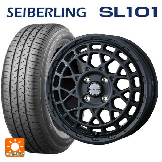 165/65R14 79S セイバーリング セイバーリング SL101(ブリヂストン工場生産) ウェッズ マッドヴァンス X タイプF フルマットブラック 14-5J 国産車用 サマータイヤホイール4本セット|タイヤホイール専門店コニシタイヤ