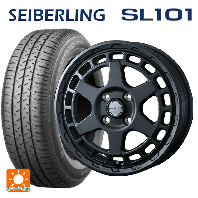145/80R12 74S セイバーリング セイバーリング SL101(ブリヂストン工場生産) ウェッズ マッドヴァンス X タイプS フルマットブラック 12-4J 国産車用 サマータイヤホイール4本セット|タイヤホイール専門店コニシタイヤ