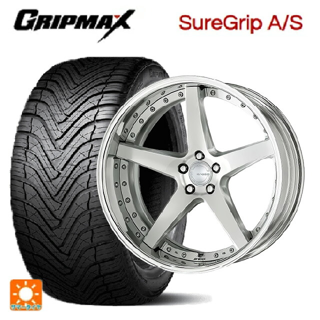 245/40R19 98W XL グリップマックス シュアグリップ A/S ブラックレター ワーク グノーシス CVF BRU 19-8.5J 国産車用 オールシーズンタイヤホイール4本セット
