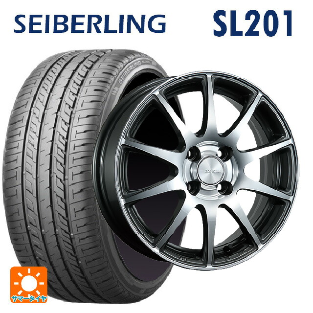 165/55R14 72V セイバーリング セイバーリング SL201(ブリヂストン工場生産) ブリヂストン エコフォルム CRS23 GM/N 14-4.5J 国産車用 サマータイヤホイール4本セット|タイヤホイール専門店コニシタイヤ