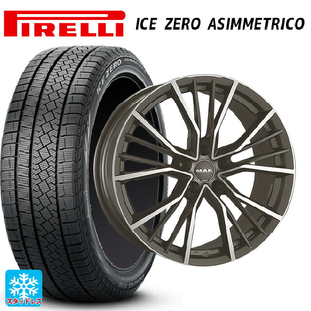 アウディ Q3(F3系)用 215/65R17 103T XL ピレリ アイスゼロ アシンメトリコ 正規品 # 阿部商会 マック ユニオン ガンメタリックミラー 新品スタッドレスタイヤホイール 4本セット｜タイヤホイール専門店コニシタイヤ