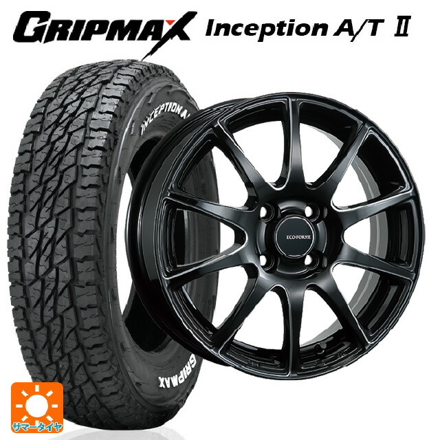 185R14 102/100Q グリップマックス インセプション A/T2 ホワイトレター ブリヂストン エコフォルム CRS23 B/MN 14-5.5J 国産車用 サマータイヤホイール4本セット 57,272円