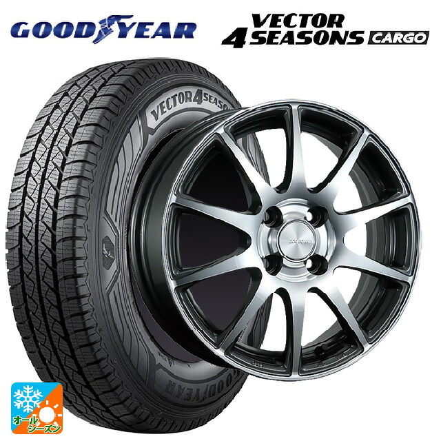155/80R14 88/86N グッドイヤー ベクター4シーズンズ カーゴ ブリヂストン エコフォルム CRS23 GM/N 14-5.5J 国産車用 オールシーズンタイヤホイール4本セット｜タイヤホイール専門店コニシタイヤ 55,627円