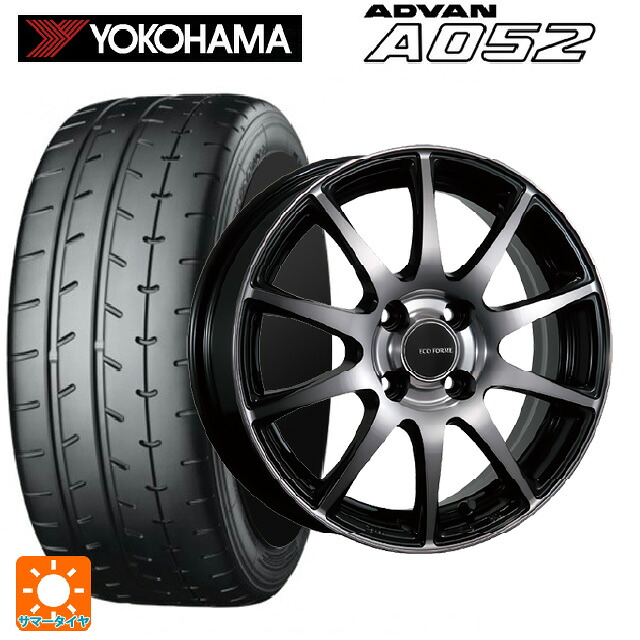 205/50R16 91W XL ヨコハマ アドバン A052 正規品 ブリヂストン エコフォルム CRS23 B/NB 16-6J 国産車用 サマータイヤホイール4本セット