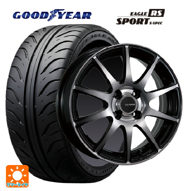 195/55R15 84V グッドイヤー イーグル RS スポーツ S-スペック ブリヂストン エコフォルム CRS23 B/NB 15-5.5J 国産車用 サマータイヤホイール4本セット