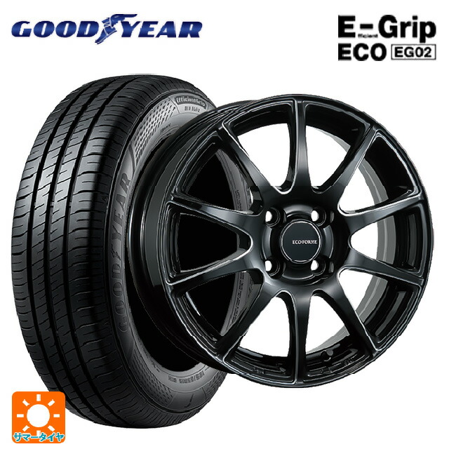 165/60R14 75H グッドイヤー エフィシェントグリップ エコ EG02 ブリヂストン エコフォルム CRS23 B/MN 14-4.5J 国産車用 サマータイヤホイール4本セット 53,640円