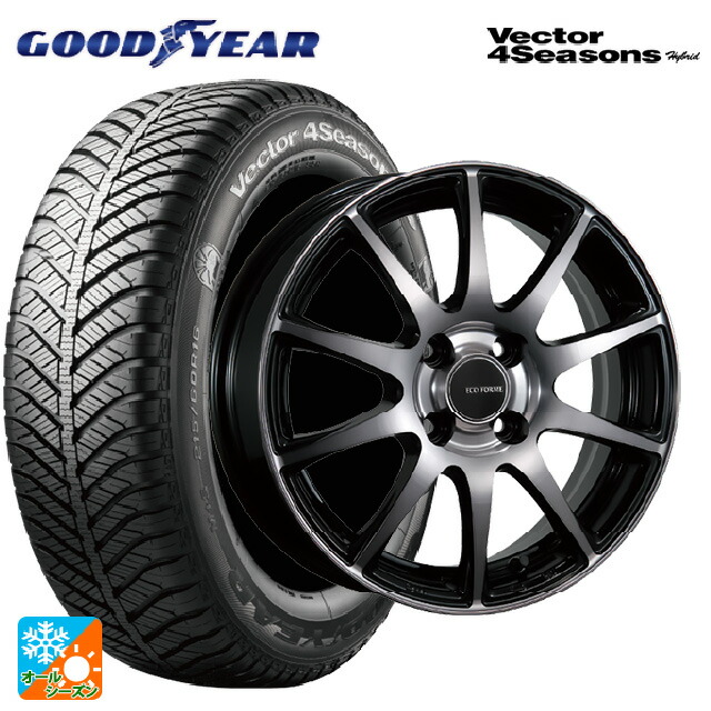 185/70R14 88H グッドイヤー ベクターフォーシーズンズ ハイブリッド ブリヂストン エコフォルム CRS23 B/NB 14-5.5J 国産車用 オールシーズンタイヤホイール4本セット｜タイヤホイール専門店コニシタイヤ
