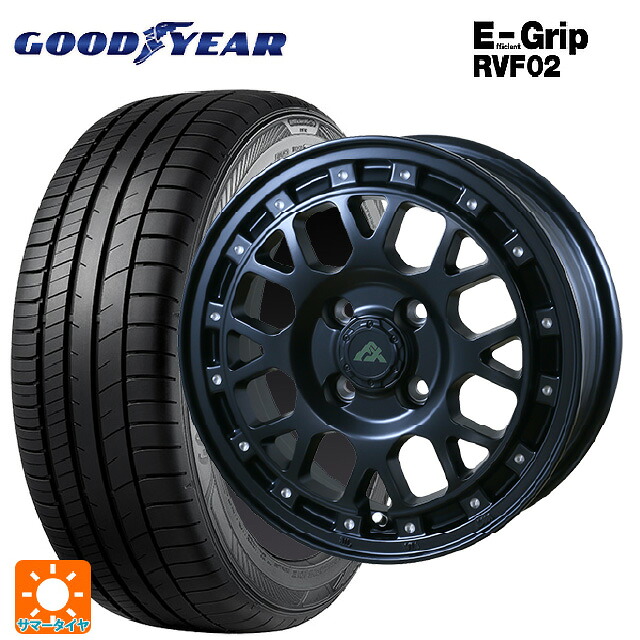 205/65R15 94H グッドイヤー エフィシェントグリップ RVF02 ドゥオール フェニーチェ XC8 マットブラックミルド 15-6J 国産車用 サマータイヤホイール4本セット｜タイヤホイール専門店コニシタイヤ